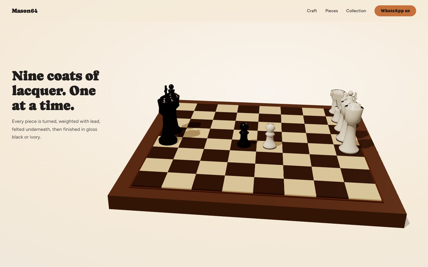 Mason64 3D Chess Store Website Example