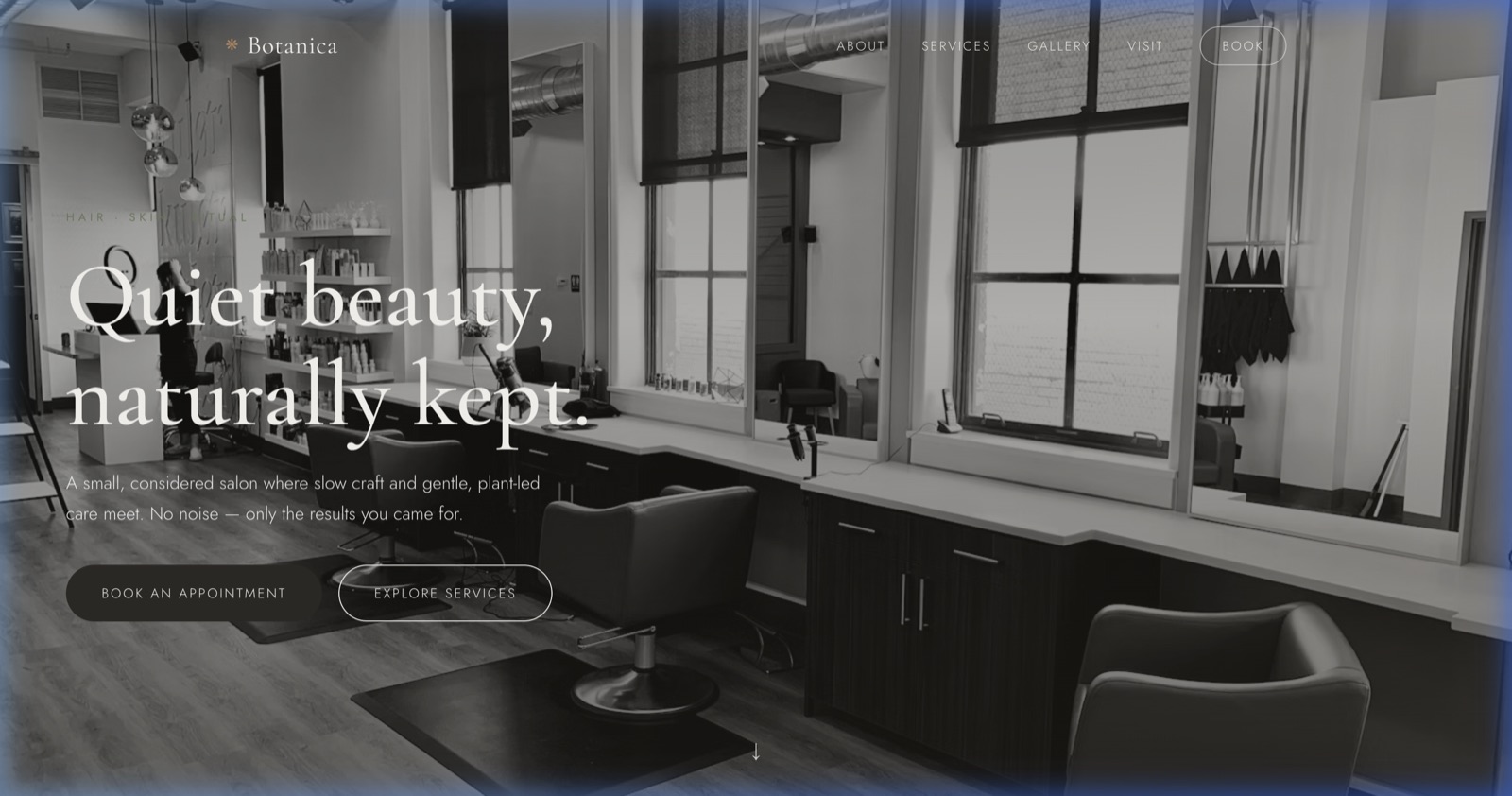 Glow Beauty Salon Website Example